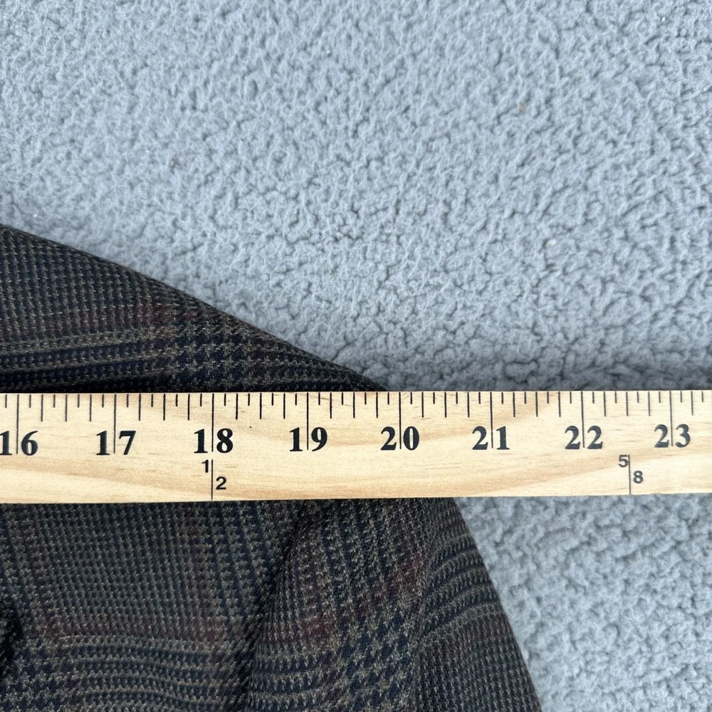 Jos. A. Bank Blazer Men 43R Brown Glen Plaid Wool 2 Button Lined Sports Coat